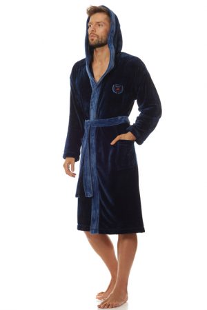 LL 2107 Falco granat szlafrok męski