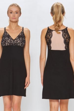 Miss Fabio 54/2-211 koszulka nocna czarna kol.1 i ecru kol.15